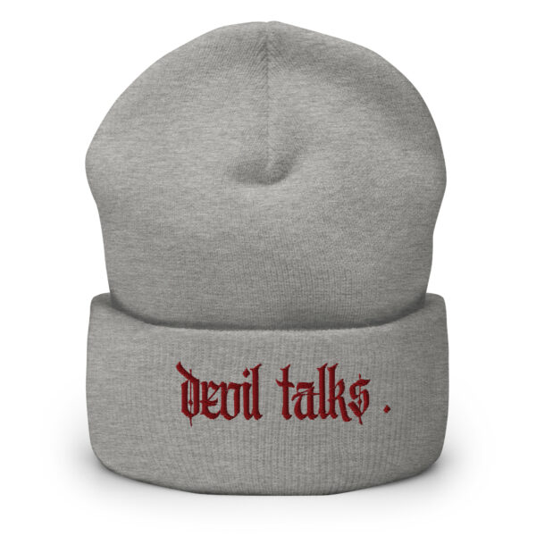 Devil Talks Gothic Beanie – Bold & Edgy Streetwear - Image 2