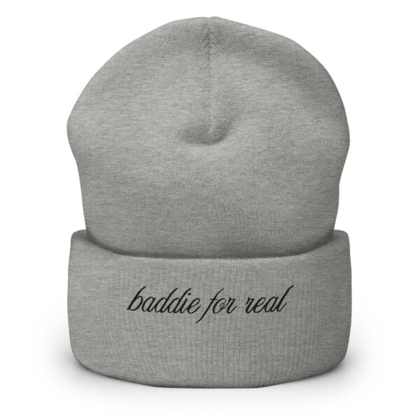 Baddie For Real Vintage Beanie – Confident & Timeless Style - Image 3