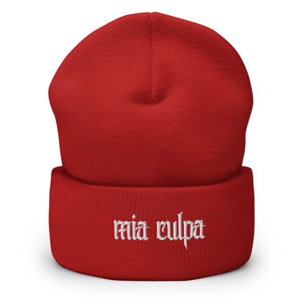 Mia Culpa Gothic Beanie – Dark & Edgy Streetwear - Image 2