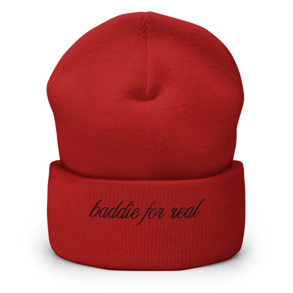 Baddie For Real Vintage Beanie – Confident & Timeless Style - Image 2