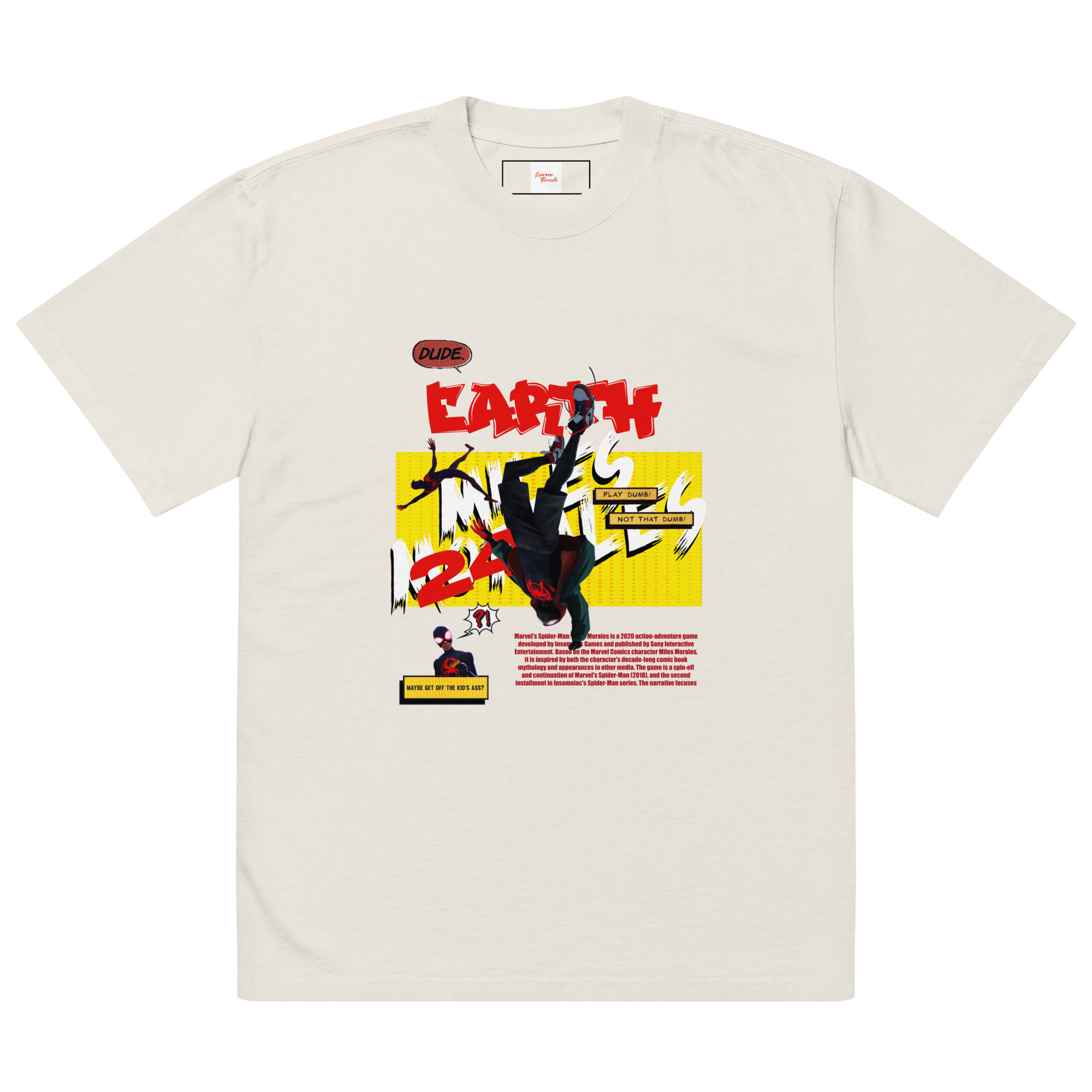 Oversized faded t-shirt | spider man theme - Image 5