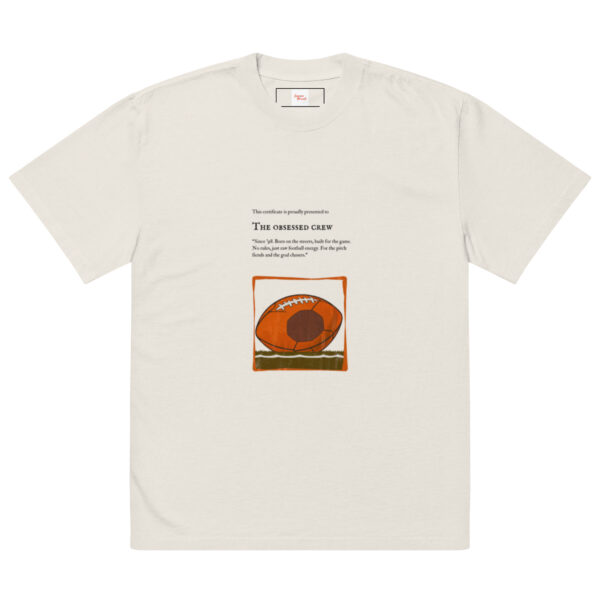 Oversized faded t-shirt | the football theme
