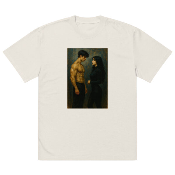 Oversized faded t-shirt | oil painted tee ( mafia couple ) inspired