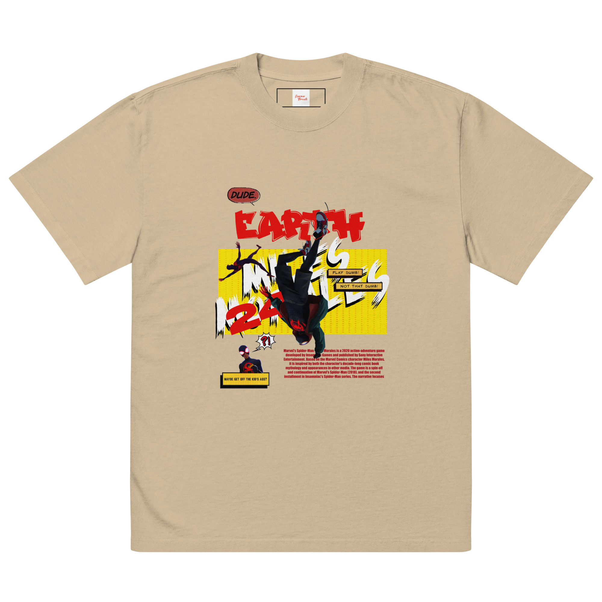 Oversized faded t-shirt | spider man theme