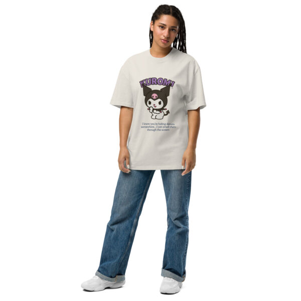 Oversized faded t-shirt | kuromi graphic tee - Image 2